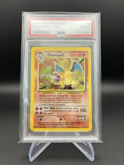 1999 Pokemon TCG Charizard Holo Rare Card Base Set 4/102 PSA 8 NM-MT - Image 1