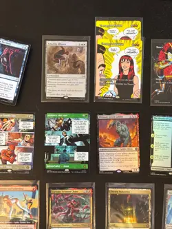 MAGIC THE GATHERING SPIDER-MAN 152 CARD LOT - Mythics, Rares, Commons-Foil & Non - Image 4