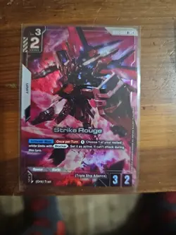 Strike Rouge GD01-069 R+ Newtype Rising Gundam Card Game NM Condition - Image 1