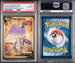 PSA 10 Gem Mint Galarian Articuno V 181/172 Secret Rare Pokemon Card - Image 3