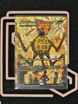 NON FOIL MTG Master Weaver, Web Protector (0032) Borderless Showcase MAR - Image 1