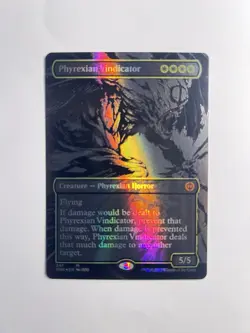 Magic the gathering Phyrexian Vindicator (Oil Slick Raised Foil) MTG Near Mint - Image 1