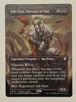Ink-Eyes, Servant of Oni Borderless - Commander: Bloomburrow MTG - Image 1