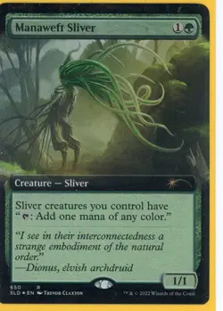 2022 Magic the Gathering Manaweft Silver Creature Silver Extended Art Foil - Image 1