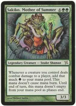 MTG Sakiko, Mother of Summer Betrayers of Kamigawa Rare LP - Image 1