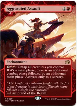 AGGRAVATED ASSAULT 39 MAGIC THE GATHERING WILDS OF ELDRAINE ENCHANTING TALES WOT - Image 1