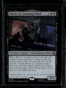 Black Cat, Cunning Thief - 52 - SPM - Foil - NM - MTG Magic the Gathering - Image 1