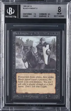 1993 MAGIC: THE GATHERING BETA - U BLACK KNIGHT BGS 8 - Image 1