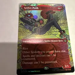 Magic the Gathering: Spider-Punk (0210) (Borderless) Marvel's Spider-Man Foil NM - Image 1