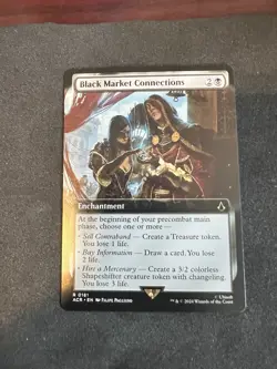 Black Market Connections NM Extended Art Regular MTG Assassin's Creed Near Mint - Image 1