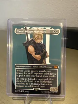 Magic: The Gathering Final Fantasy Cloud Midgar Mercenary Borderless *Mint!* - Image 1