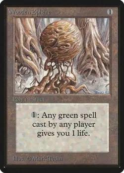 Wooden Sphere Limited Edition Beta HP MTG - Image 1