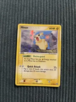 Pokemon TCG Minun 37/106 Reverse Holo Pokemon Emerald - Image 1