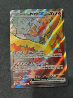 Destined Rivals Team Rockets Moltres EX 208/182 Pokemon TCG Full Art - Image 1