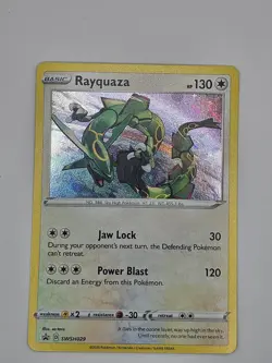 Pokemon TCG Rayquaza SWSH029 Black Star Promo Cosmos Holo Rare (2 Swirl) - Image 1