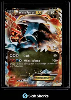 2013 POKEMON BLACK & WHITE PLASMA STORM #96/135 WHITE KYUREM EX - Image 1