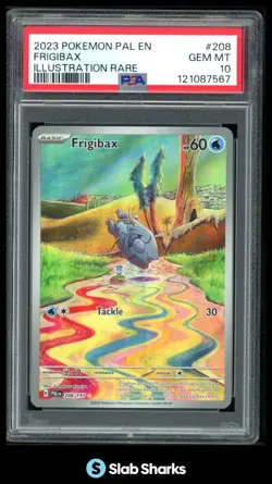 2023 POKEMON PALDEA EVOLVED #208/193 FRIGIBAX ILLUSTRATION RARE GEM MINT PSA 10 - Image 1