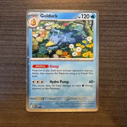 Pokemon TCG Mega Evolutions Golduck 008 Black Star Promo Cosmos Holo English - Image 1