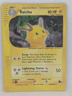 Raichu H25/H32 Skyridge Holo Foil Rare Pokemon TCG Nintendo Pikachu e-reader - Image 1