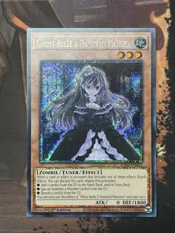 Yugioh Ghost Belle & Haunted Mansion Platinum Secret Rare RA01-EN011 - Image 1