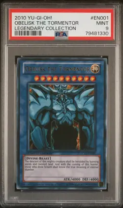 2010 YuGiOh! Legendary Collection LC01-EN001 OBELISK THE TORMENTOR | PSA 9 - Image 1