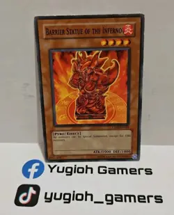 YUGIOH BARRIER STATUE OF THE INFERNO CDIP COMMON LIGHT PLAYED - Image 1