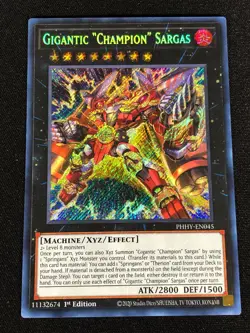 Yugioh Gigantic "Champion" Sargas PHHY-EN045 1st Secret (NM) - Image 1