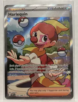 Pokemon TCG Harlequin 163/086 Full Art Ultra Rare Holo Card Sv: White Flare, NM - Image 1