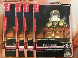 Gundam Card Game Starter Deck Exclusive Full Frontal ST03-010 Zeon's Rush x4 - Image 1