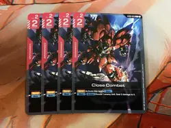 Gundam Card Game Starter Deck Exclusive Close Combat ST03-013 Zeon's Rush x4 - Image 1