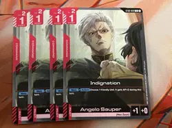 Gundam Card Game Starter Deck Exclusive Indignation ST03-012 Zeon's Rush x4 - Image 1