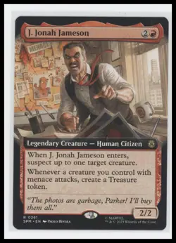 MTG J. Jonah Jameson Extended Art Regular Marvel Spider-Man 2025 - Image 1