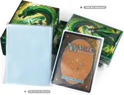 100 PCS MTG Card Sleeves with Perfect Fit Spellbinder and Her Verdant Dragon - Image 5