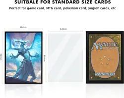 100 MTG Card Sleeves with 100 Inner Sleeves, Textured Back Art Tarkir Dragon - Image 3