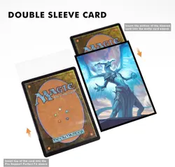 100 MTG Card Sleeves with 100 Inner Sleeves, Textured Back Art Tarkir Dragon - Image 4