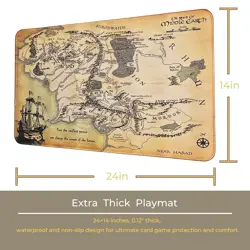 MTG Playmat Non-Slip WaterProof Rubber Card Game Mat 24x14in with Storage Bag - Image 2