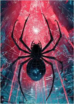100 MTG Card Sleeves with 100 Inner Sleeve, Textured Back Art Sleeves, Spider - Image 1