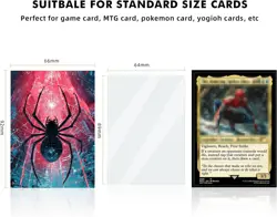 100 MTG Card Sleeves with 100 Inner Sleeve, Textured Back Art Sleeves, Spider - Image 3