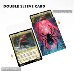 100 MTG Card Sleeves with 100 Inner Sleeve, Textured Back Art Sleeves, Spider - Image 4