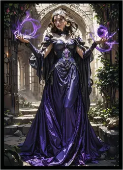 100 MTG Card Sleeves with 100 Inner Sleeves, Textured Back Art Liliana - Image 1