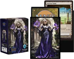 100 MTG Card Sleeves with 100 Inner Sleeves, Textured Back Art Liliana - Image 2