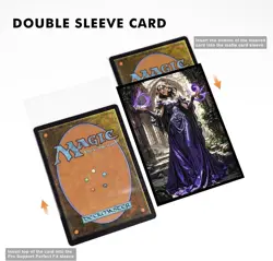 100 MTG Card Sleeves with 100 Inner Sleeves, Textured Back Art Liliana - Image 4