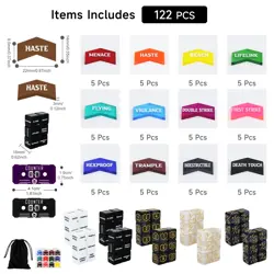 Sixpointes MTG Dice Counters Set 122 Pcs Life +1 Commander Buff TCG Card Game - Image 2