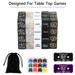 Sixpointes MTG Dice Counters Set 122 Pcs Life +1 Commander Buff TCG Card Game - Image 3