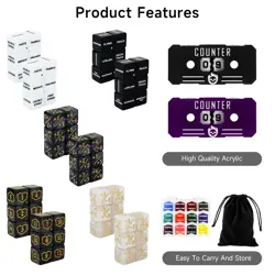 Sixpointes MTG Dice Counters Set 122 Pcs Life +1 Commander Buff TCG Card Game - Image 5