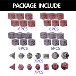 MTG Dice Set Metal Counter D6 + D&D RPG Polyhedral Dice 24+14 Pieces Card Games - Image 2