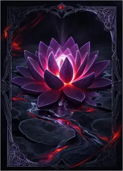 100 MTG Card Sleeves with 100 Inner Sleeves, Textured Back Art Black Lotus - Image 1