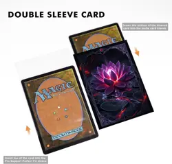 100 MTG Card Sleeves with 100 Inner Sleeves, Textured Back Art Black Lotus - Image 4