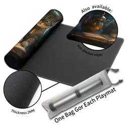 MTG Playmat 24x14in Stitched Card Game TCG Mouse Pad with Storage Bags - Image 4