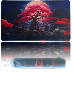 Foxtrot Designs TCG Playmat 24x14in Non-Slip MTG Card Game Mouse Pad Samurai - Image 1